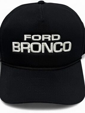 PacSun Ford Bronco Black Snapback Trucker Hat Y2K Streetwear Sports Cars Retro